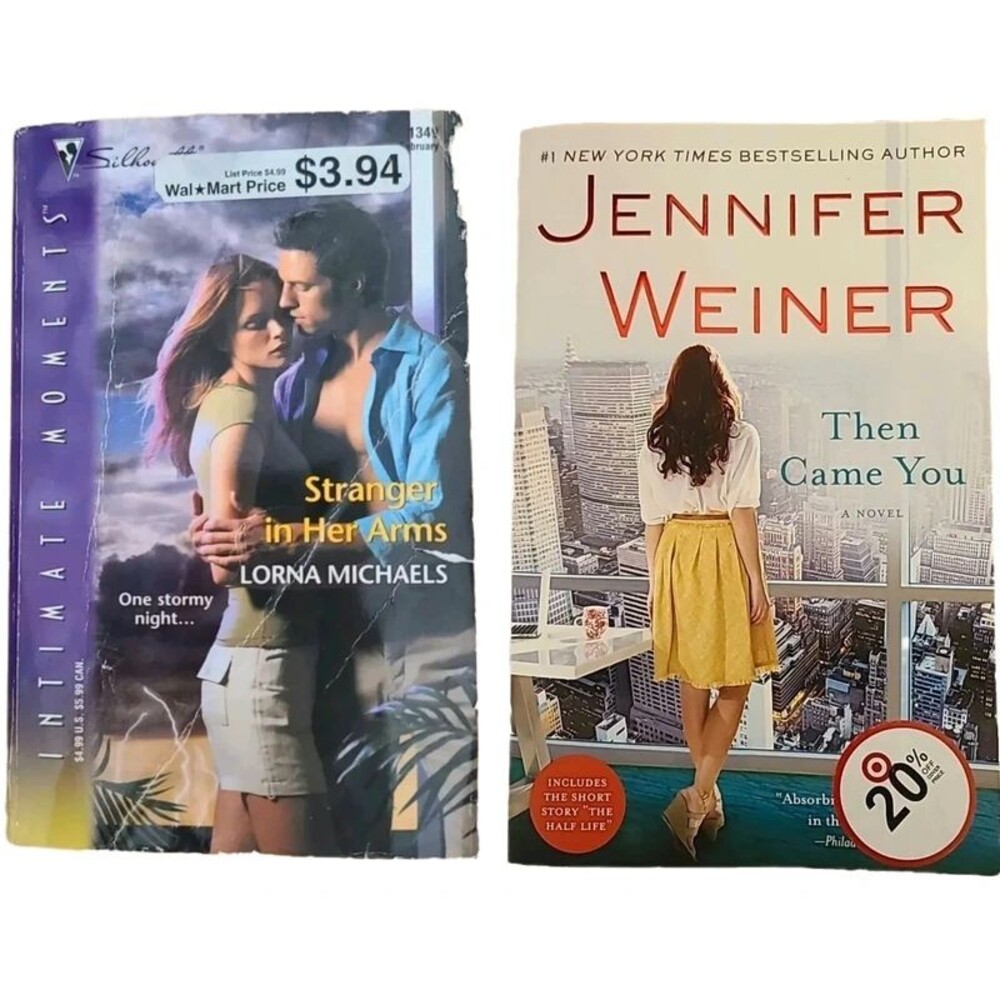 Lot of 2 books Stranger In Her Arms Lorna Michaels Then Came You Jennifer Weiner